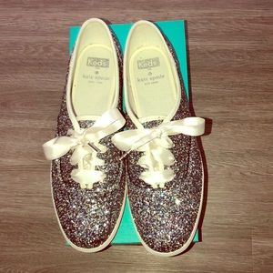 Kate Spade Blue Silver Keds (Brand New)